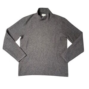Club Monaco Mens‎ Mock Neck Sweater 100% Extra Fine Merino Wool Taupe Brown Sz M
